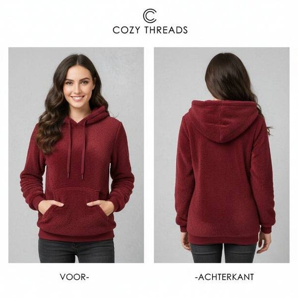 Cozy Threads Teddy Fleece Winterhoodie Dames