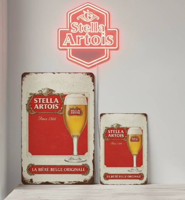 Stella Artois Metalen Bord - "La Bière Belge Originale
