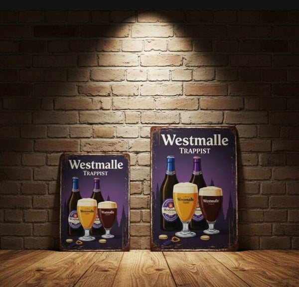Westmalle Trappist Metalen Bord (Nachteditie)