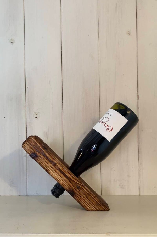 Wijnfles houder Hout kleurig