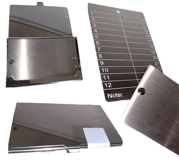 Set Krypto Stahl Wallet ohne Stanzbuchstaben