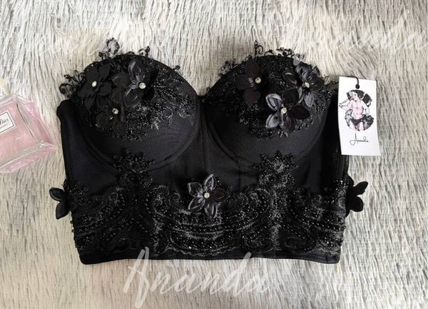Bustier Midnight Rose Talla CH/M