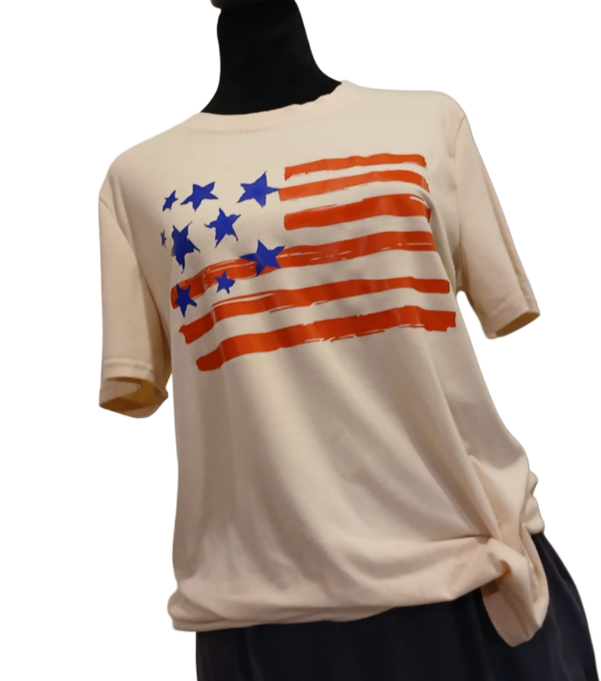 American Flag T-shirt. Size Medium. 65%Polyester/35%Rayon.