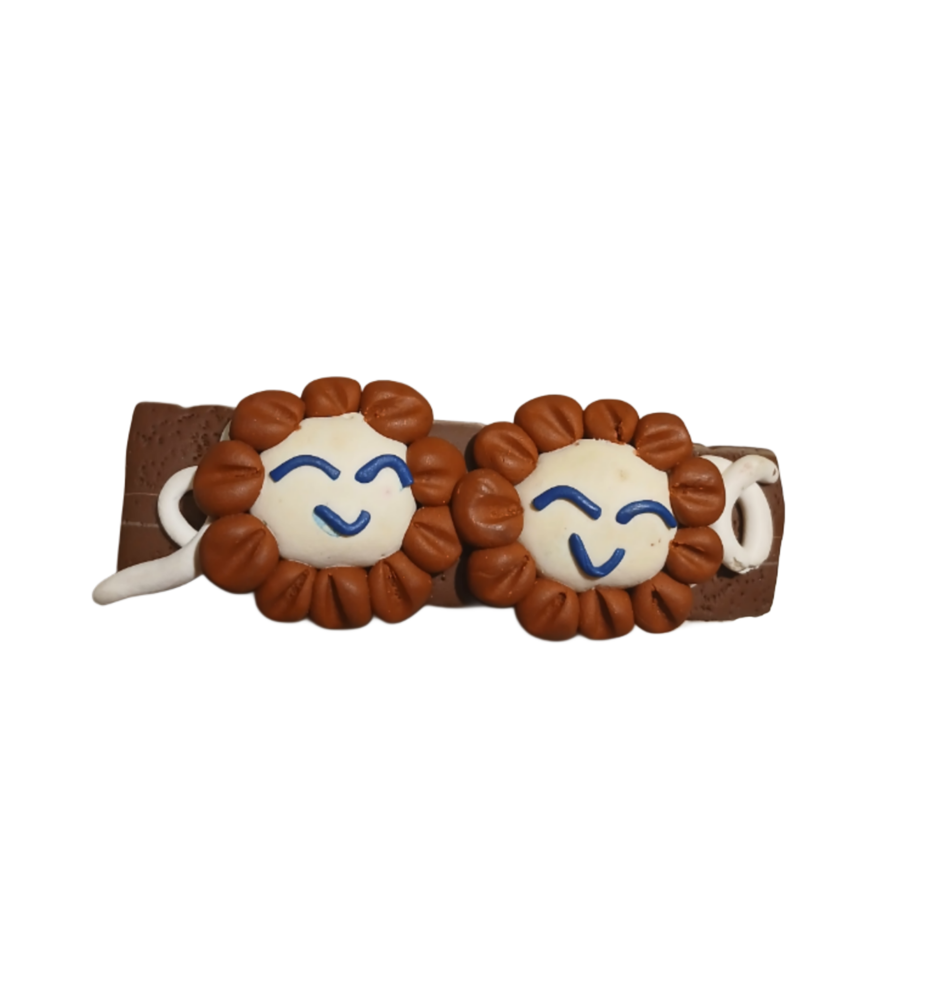 Smiley Lions Barette. 3". 2.5" Clip