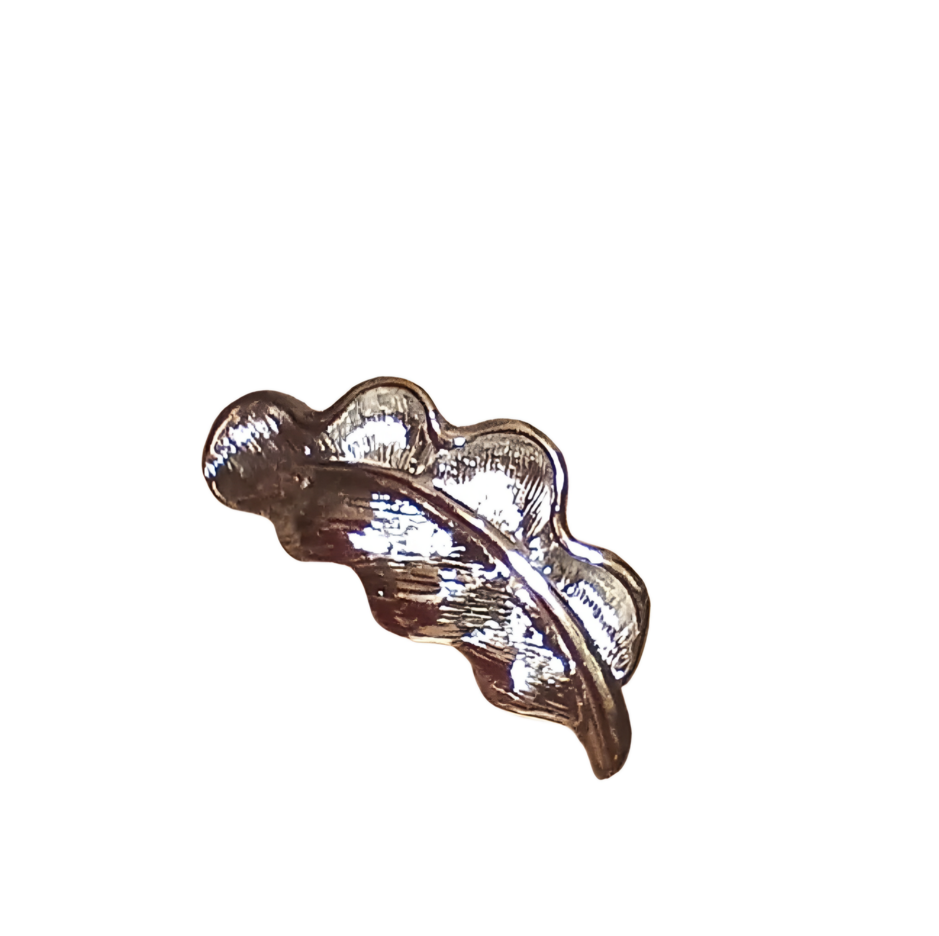 Silver Leaf Brooch. 1.5"