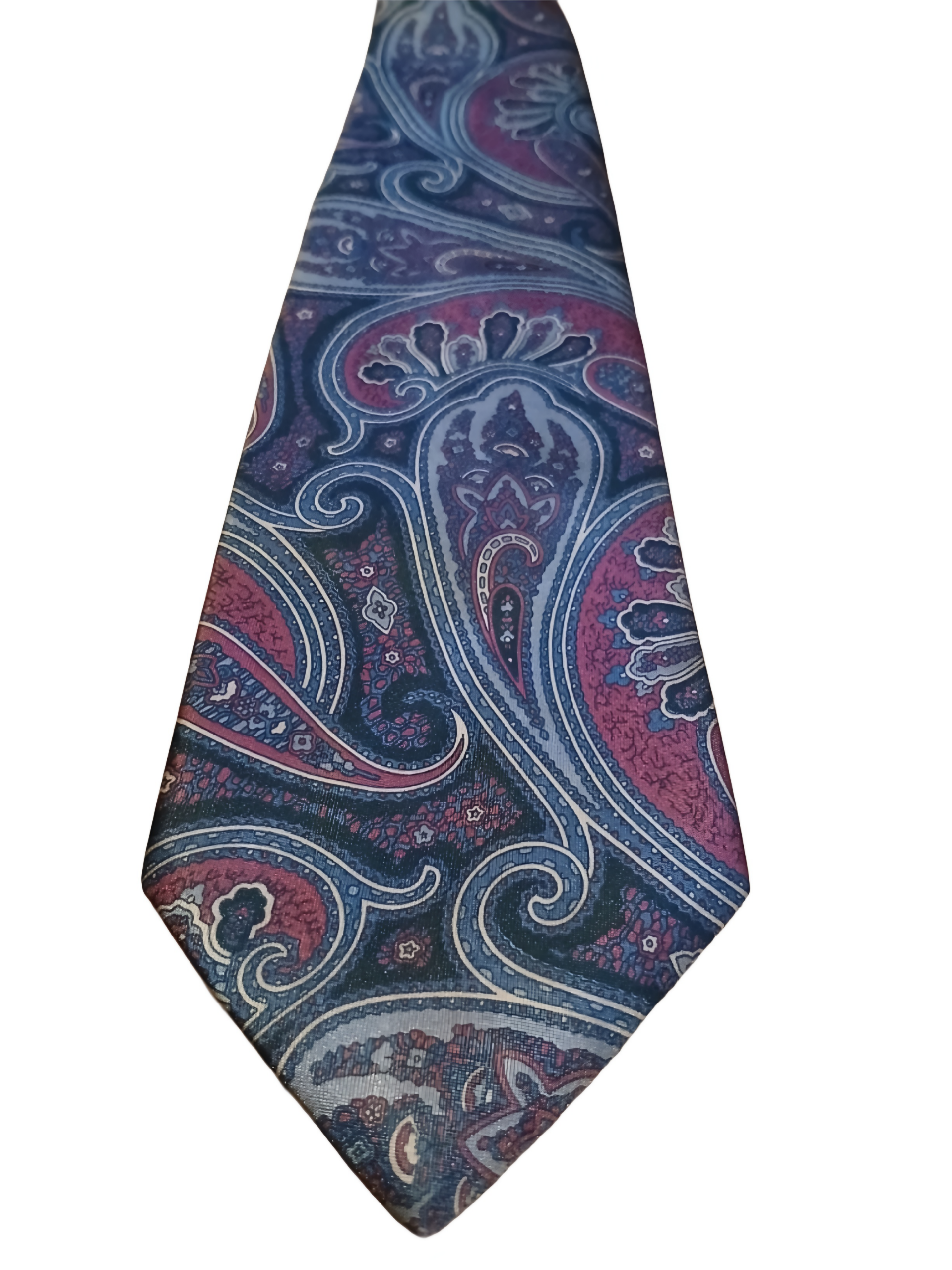 Vintage Tie. (KETCH)  Dark Blue, Maroon, Gold.