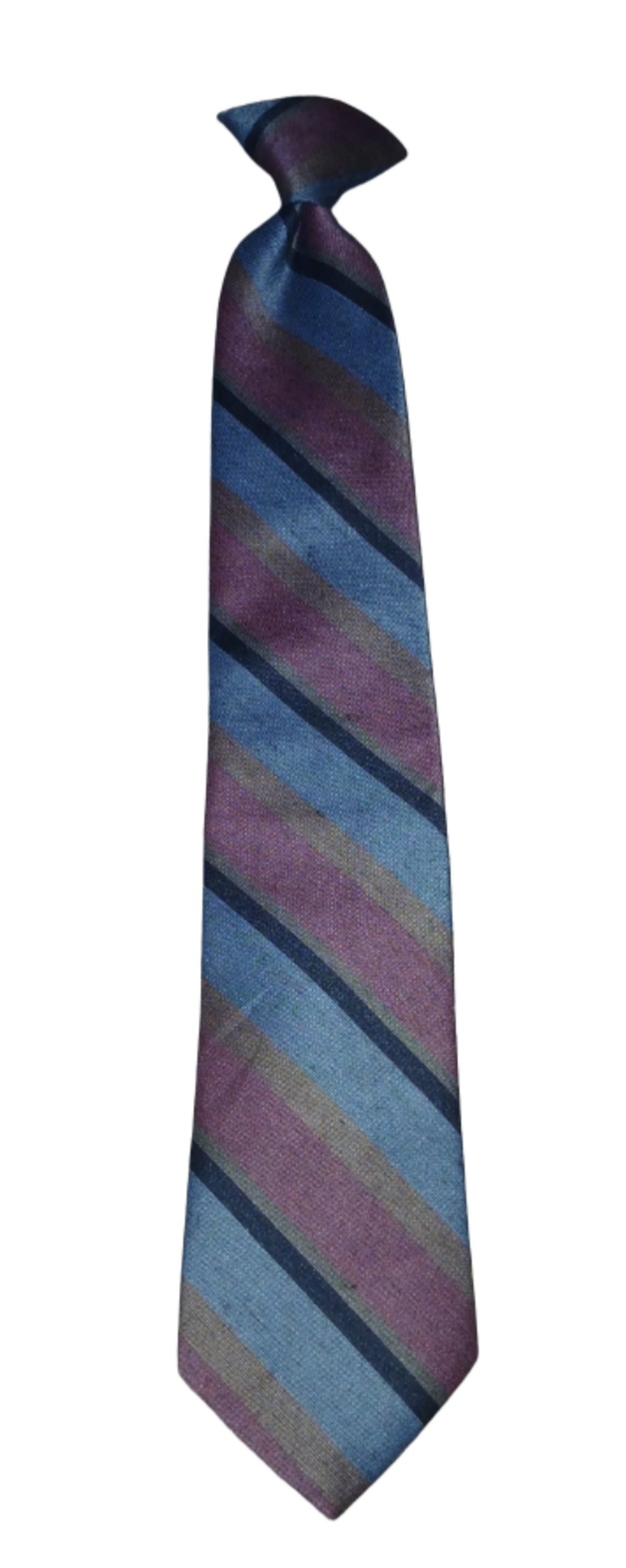 Striped Clip On Tie. 17".