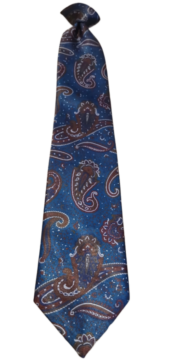 Paisley Clip on Tie. Length 17".
