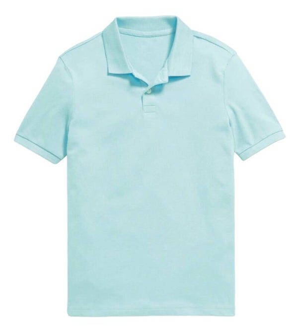 Boy's Blue Polo Style Shirt. Size 8. 100% Cotton