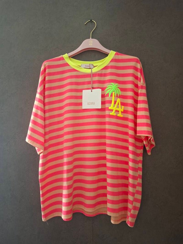 La gestreept roze/zalm 40-42