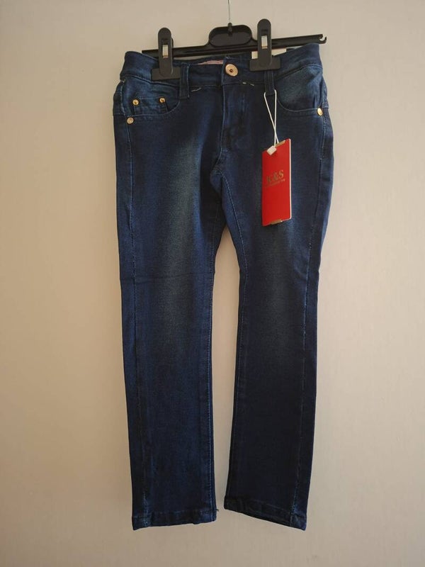 Donkerblauwe meisjes jeans