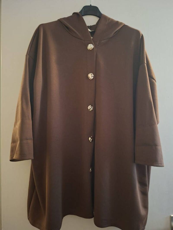 Oversized vest-bruin (42 t/m 50)
