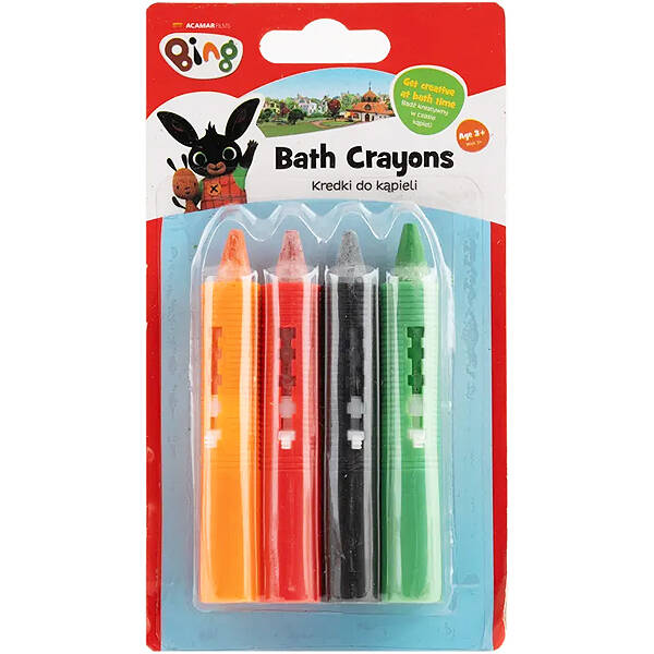Bing Assorted Colour Kids Bath Crayons 4 Pack TOYS