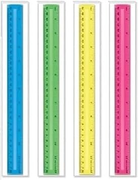 Shatter Resistant Plastic Rulers 12 Inch/30cm OFFICE
