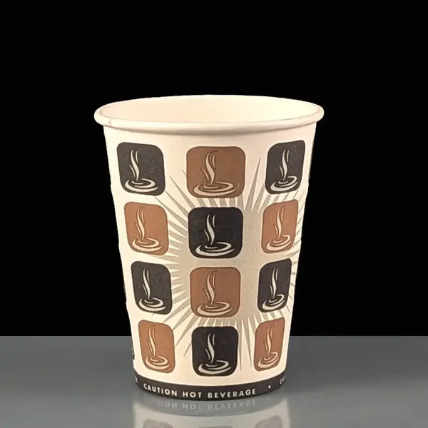 12oz Cafe Mocha Hot Drink Paper Coffee Cup (Pack of 50) Catering