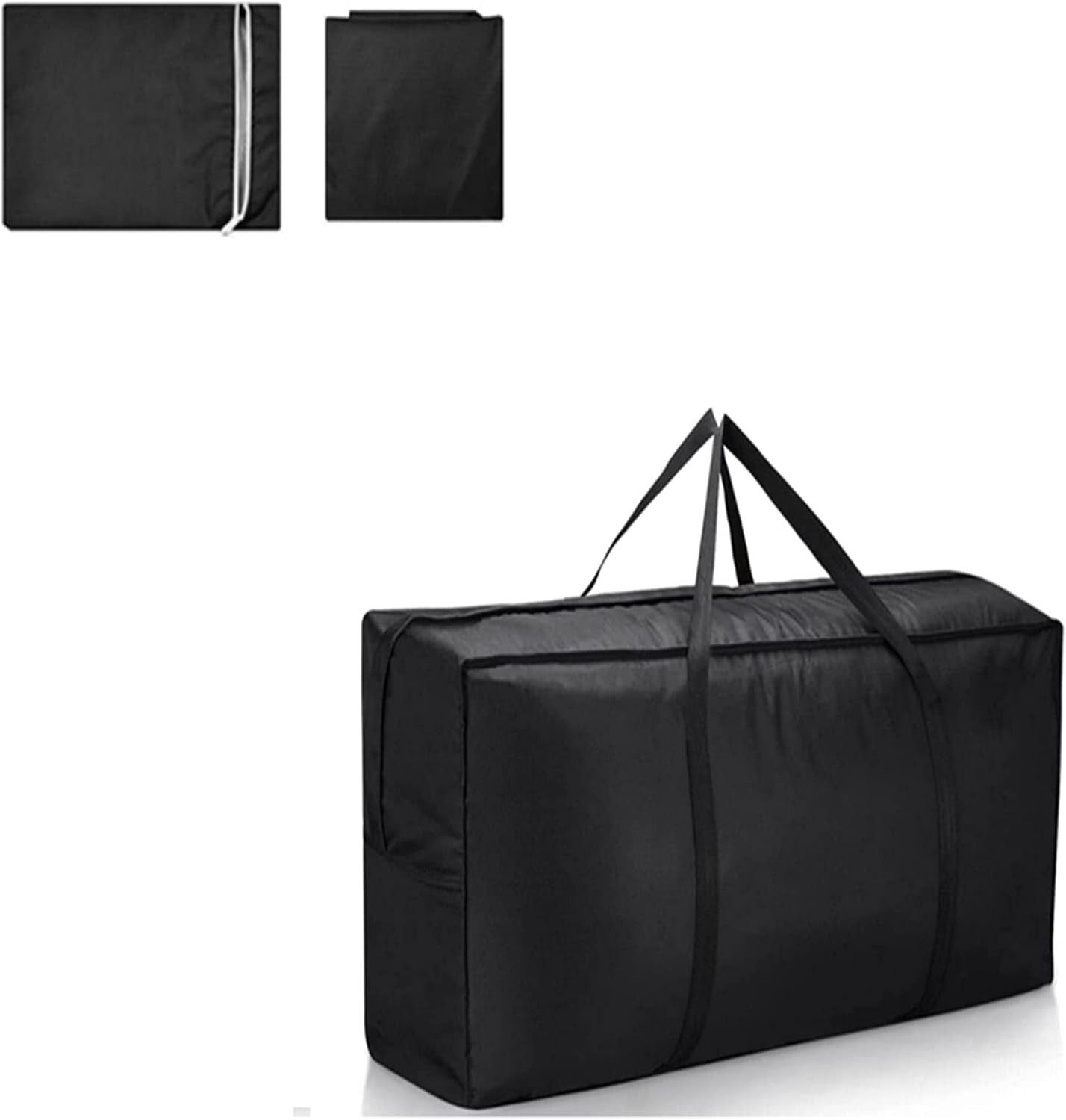 Garden Storage Bag,Heavy Duty Furniture Cushion Cover Bags Garden Storage Bag, Protective Cover For Outdoor Tent Bags, Waterproof Storage Bag With Carry Handle,173 x 76 x 51 cm (black)