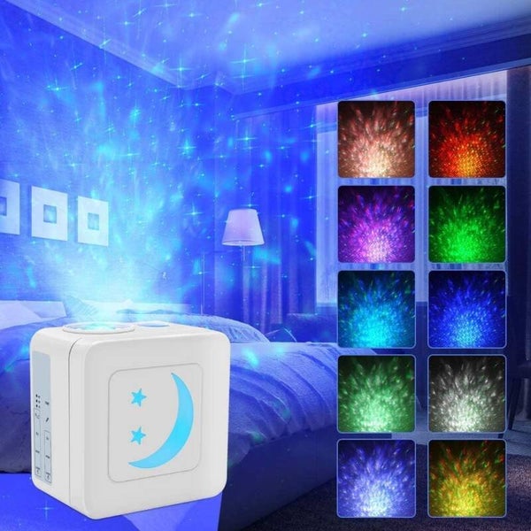 Star Night Light Projector with Nebula Cloud - 10 Colors Changing LED, Twinkling Stars, Timer - Ideal for Bedroom, Party, Home Theatre