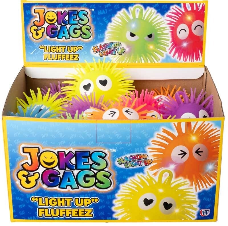 FLUFFEEZ LIGHT UP - 4 INCH PUFFER BALL ASSORTED
