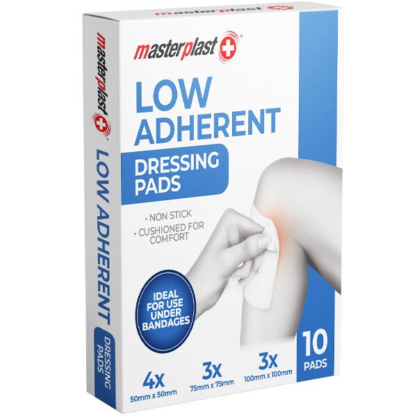 Masterplast Assorted Low Adherent Dressing Pads 10 Pack