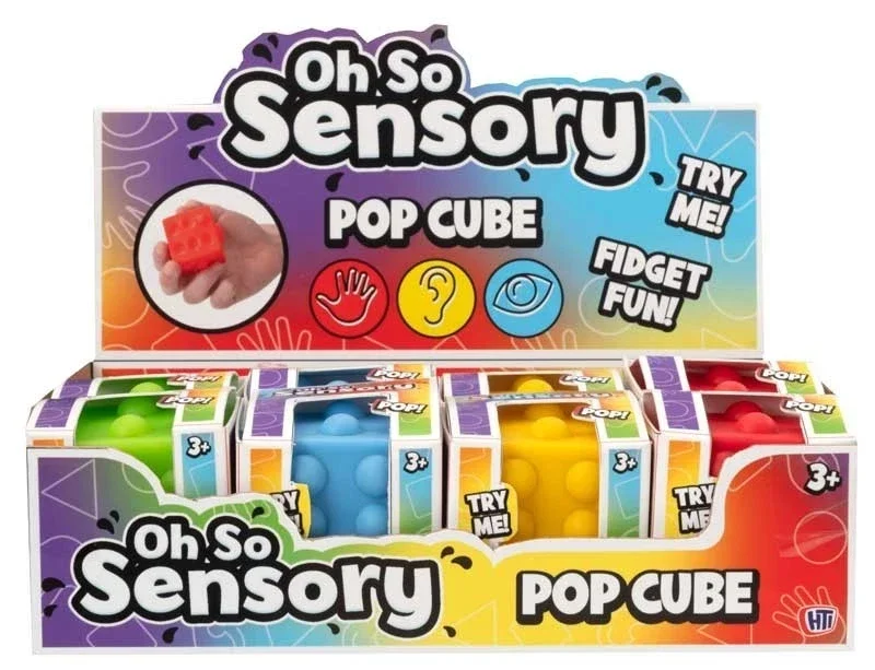POP CUBE ASSORTED FIDGET TOY SENSORY SQUISHY SQUISHIES TOYS POPPER POPPET