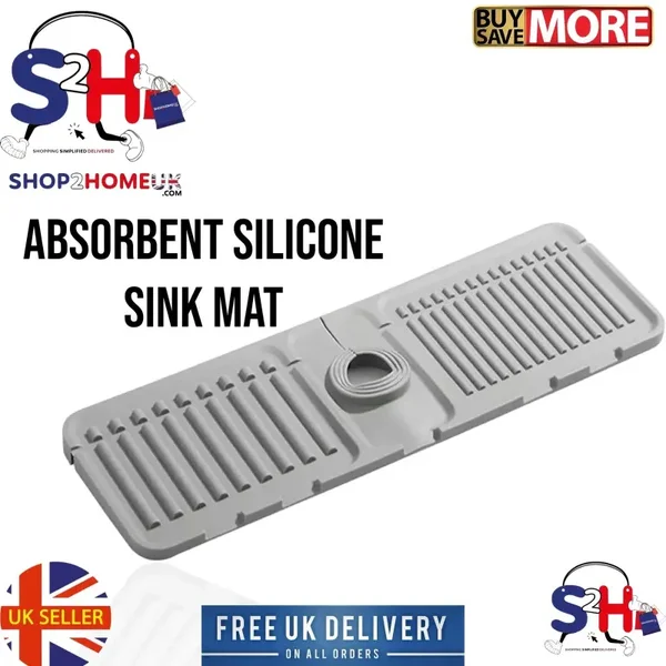 Silicone Kitchen Faucet Absorbent Mat Sink Splash Guard Catcher Faucet Drain Pad