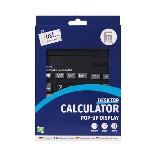JUST STATIONERY Pop-Up Display Desk Calculator 14.4cm X 19cm