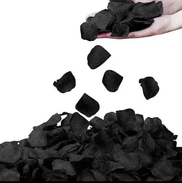 3000 Pcs Artificial Flower Petals Wedding Decoration Rose Confetti Black