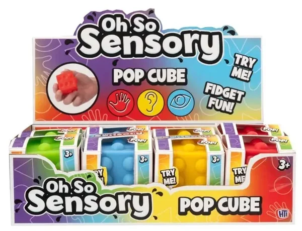 POP CUBE ASSORTED FIDGET TOY SENSORY SQUISHY SQUISHIES TOYS POPPER POPPET