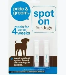 Pride & Groom Spot On For Dogs 2 Pack PETS