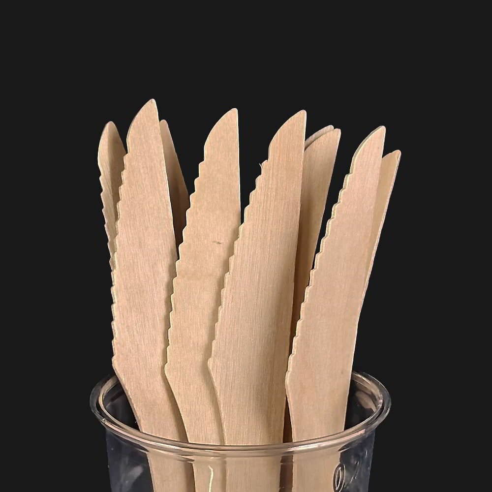 Disposable Birchwood Wooden Knives Pack Size 100 Catering