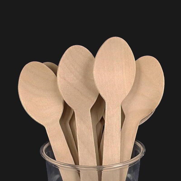 Disposable Birchwood Wooden Spoons Pack Size 100 Catering