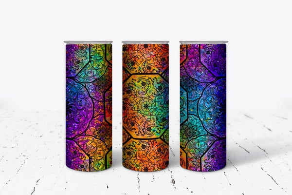 Custom cuss mandala tumbler stainless steel personalize