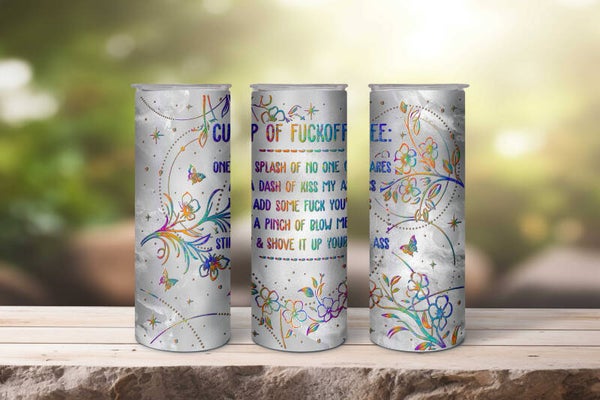 Cup of fuckoffee stainless steel tumbler custom