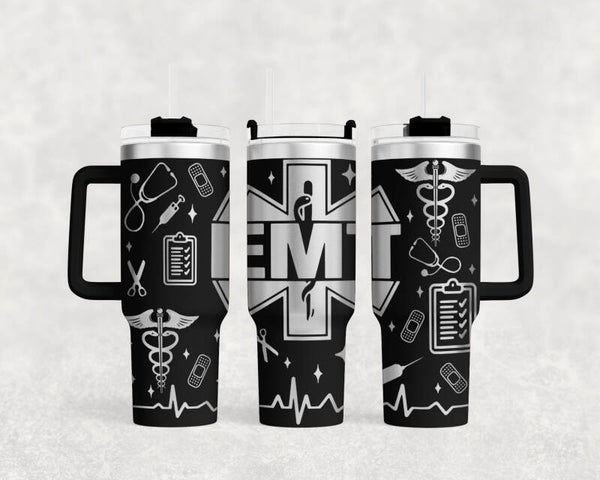 40oz Laser engraved Custom EMT tumbler
