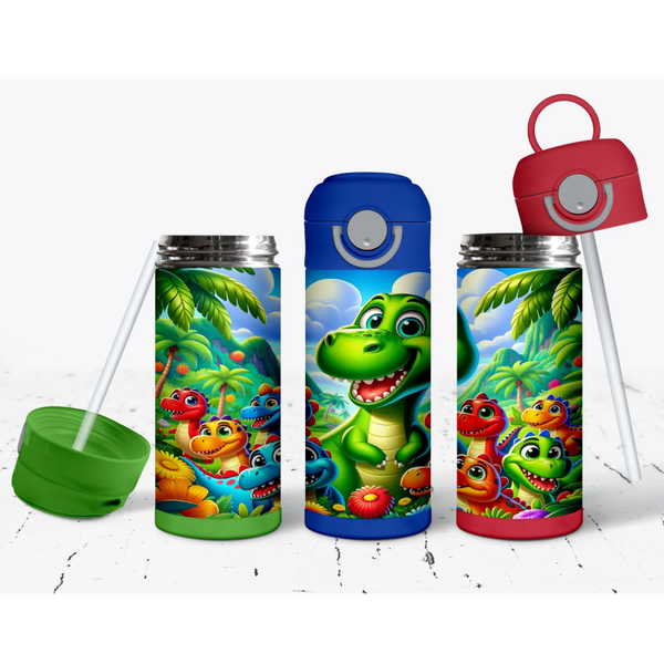 12oz Dinosaurs tumbler for kids personalized