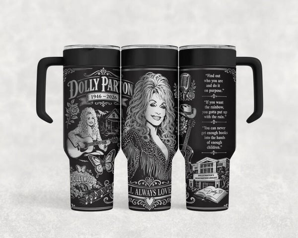 40oz Laser engraved stainless steel Country Queen tumbler custom