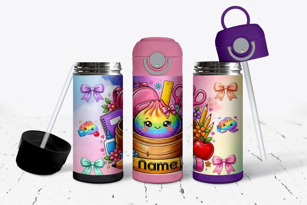 12oz Squishy dumpling tumbler for kids personalized
