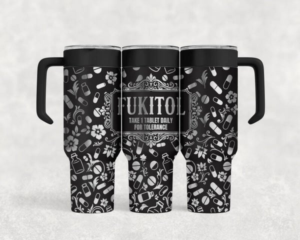 40OZ laser Fukitol Fireman stainless steel tumbler custom