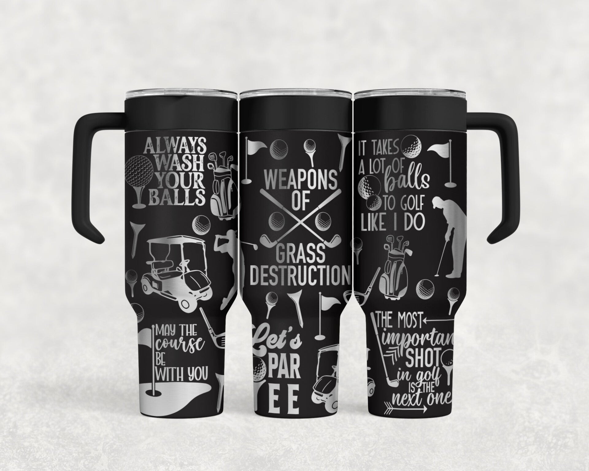 40oz Laser engraved Golf tumbler