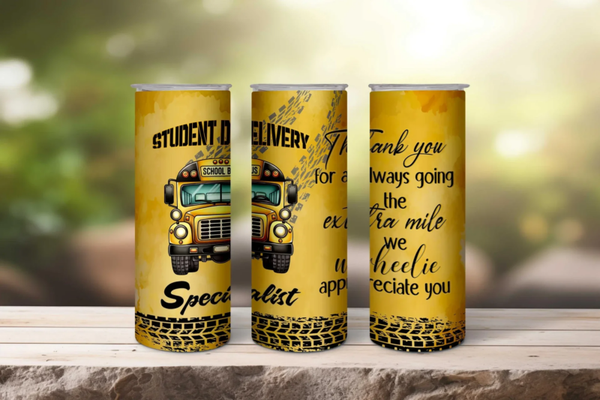 Student delivery specialist bus driver tumbler custom personalize