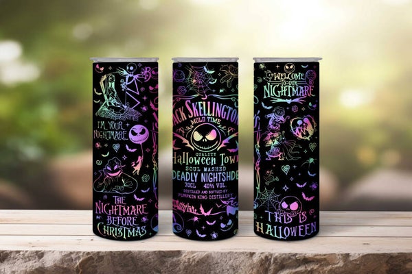 20oz Rainbow Nightmare tumbler stainless steel