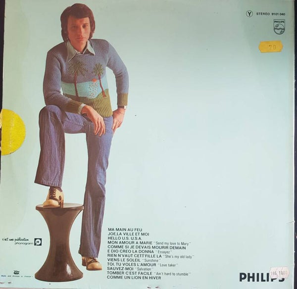 Johnny Hallyday Country Folk Rock Disc 33t