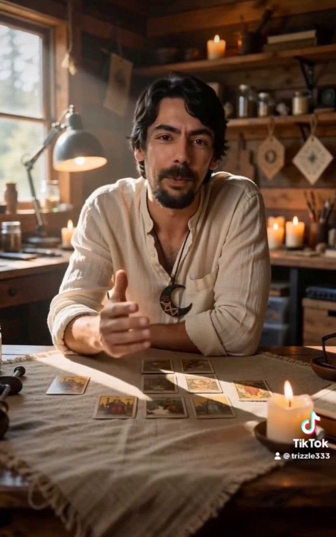 TyThree during a tarot reading