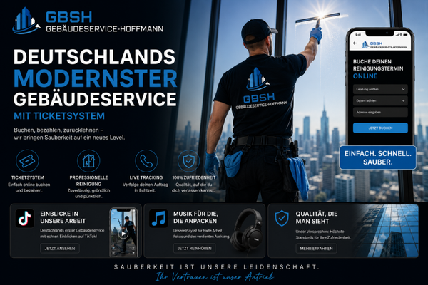 BIS ZU 3 TREPPENHAUSFENSTER|REINIGUNG TICKET S|G B S H|GEBÄUDESERVICE-HOFFMANN