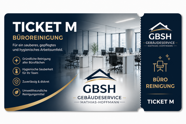 Ticket B-M (mittleres Büro)  80–150 m² 1–2x wöchentlich  ab 299 – 449 € pro Monat