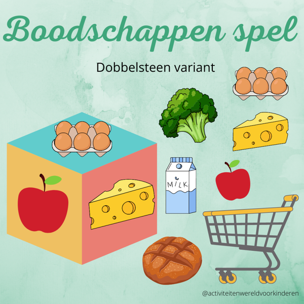 Supermarkt - boodschappen dobbelsteen spel
