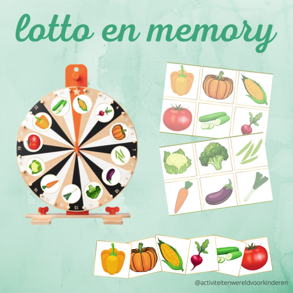 Mijn eigen moestuin - groenten lotto/memory