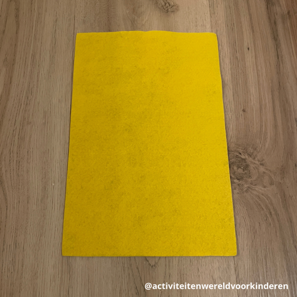 Doe het zelf tovertaart - vilt A4 GEEL