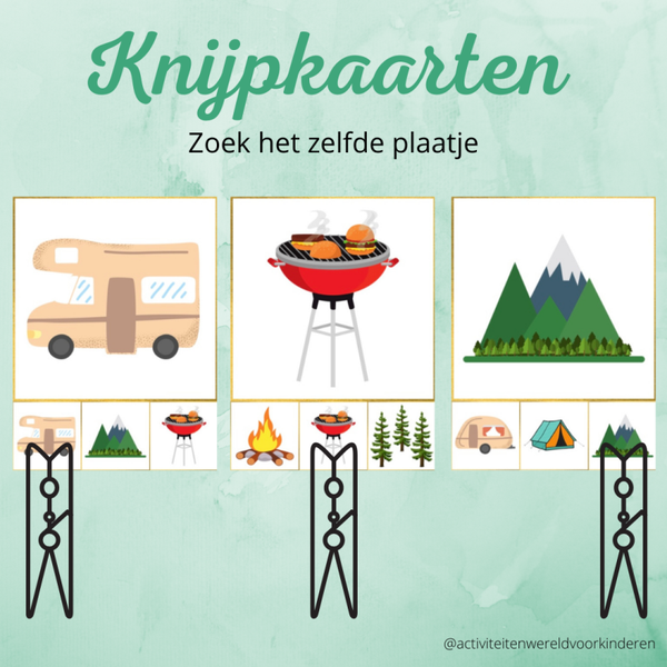 Camping - knijpkaarten zelfde plaatje