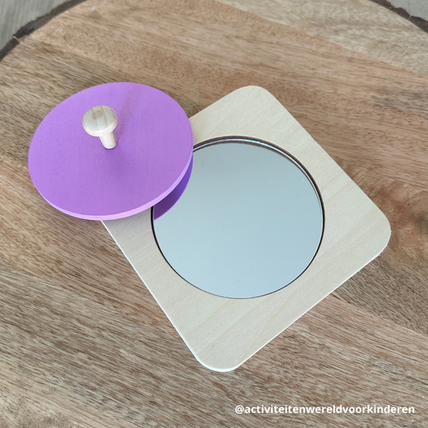 Houten montessori spiegel